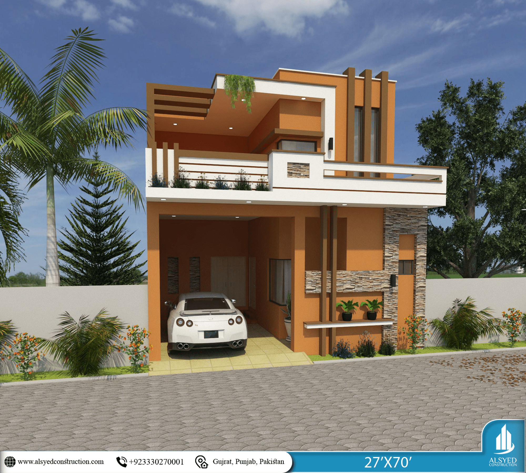 7 Marla House Designs AlSyed Construction Company Pakistan