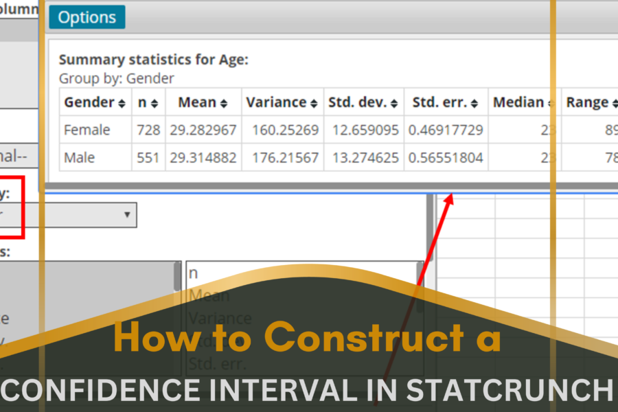 How to Construct a Confidence Interval in StatCrunch?