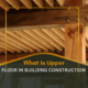 What is Upper Floor in Building Construction