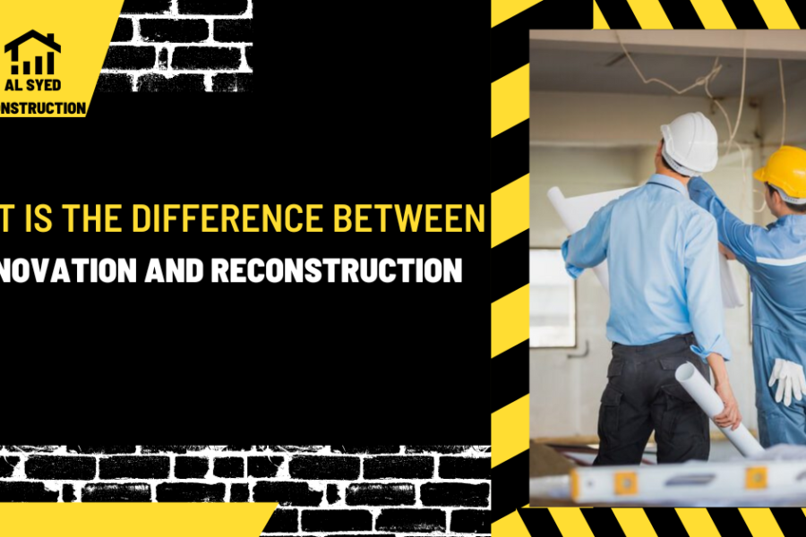 What is thweene Difference Bet Renovation and Reconstruction?