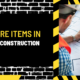 What are Items in Building Construction