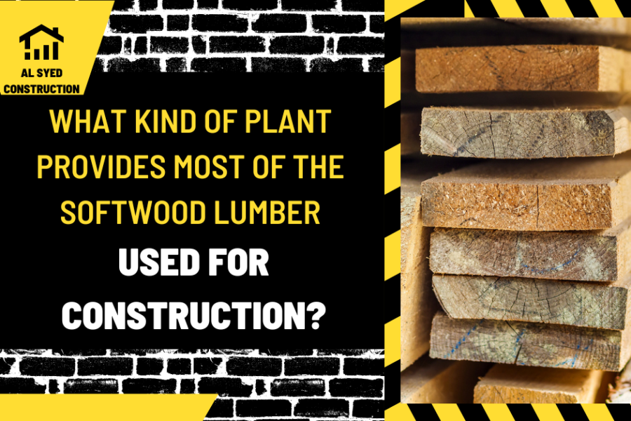 What Kind of Plant Provides Most of the Softwood Lumber Used for Construction