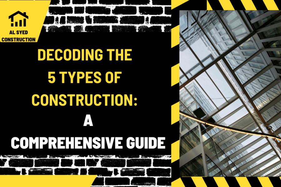 Decoding the 5 Types of Construction: A Comprehensive Guide