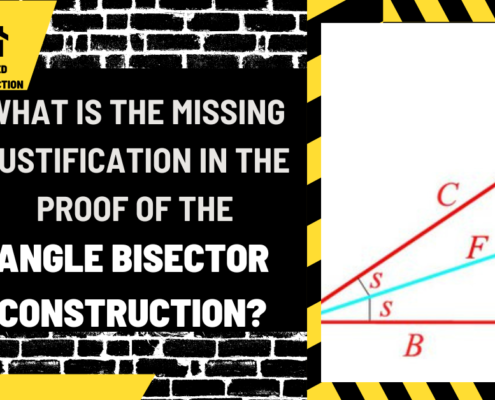 What is the Missing Justification in the Proof of the Angle Bisector Construction