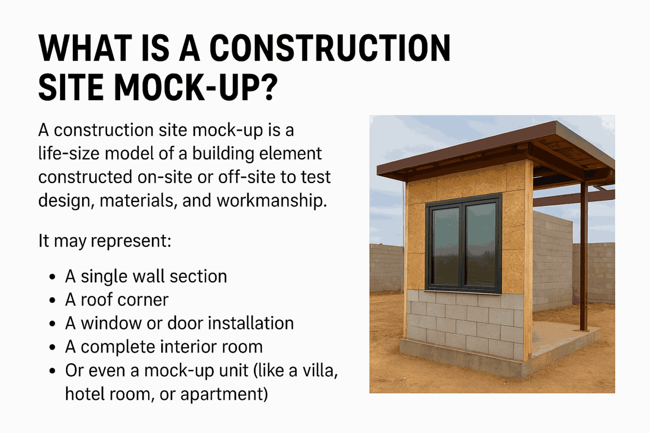 what is a construction site mock-up?