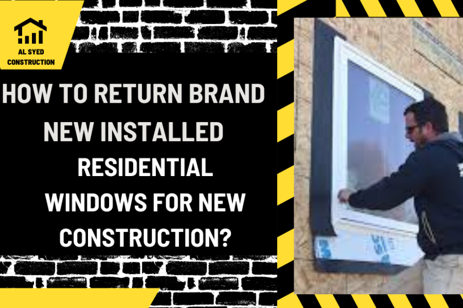 How to Return Brand New Installed Residential Windows for New Construction