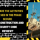 What Are the Activities Involved in the Phase Secure Code Construction and Security Code Review