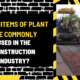 Which Items of Plant Are Commonly Used in the Construction Industry