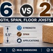 2x6 vs 2x8 lumber strength span floor joists and uses comparison