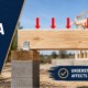 2x8 lumber load capacity diagram with supported beam and load arrows