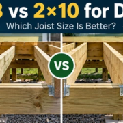 Alt: 2x8 vs 2x10 deck joists comparison for residential deck framing