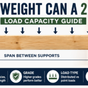 How much weight can a 2x10 hold showing load capacity factors including span, species, grade and orientation