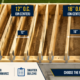 2x8 floor joist spacing guide showing 12 16 and 24 inch on-center spacing