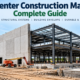 Data center construction materials showing concrete, structural steel, wall panels, roof systems, floors, and foundations