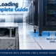 Data center floor loading requirements showing server rack loads, PSF calculations, raised floor capacity, and structural slab