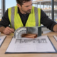 A construction estimator compares separate project scope packages for structure, mechanical systems, and finishes before pricing a commercial build.