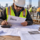 A construction estimator calculates direct concrete and reinforcement costs from supplier records, crew hours, and project drawings.