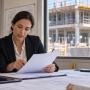 Commercial property owner reviewing construction coverage with an insurance professional
