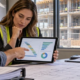 Project manager reviewing a construction schedule of values and progress billing