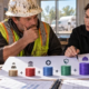 A contractor and accountant compare wage records with benefits, payroll taxes, insurance, and safety costs for a construction job.