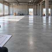 42766-feature-image Estimator measuring a concrete floor with a laser meter and project plan